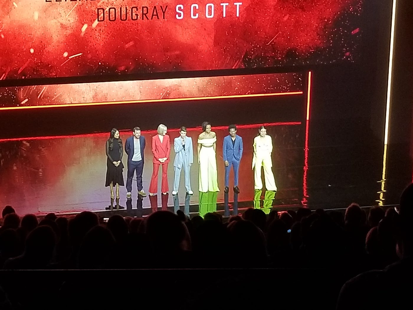 The cast of a US TV Network’s show on stage at their 2019 Upfront presentation
