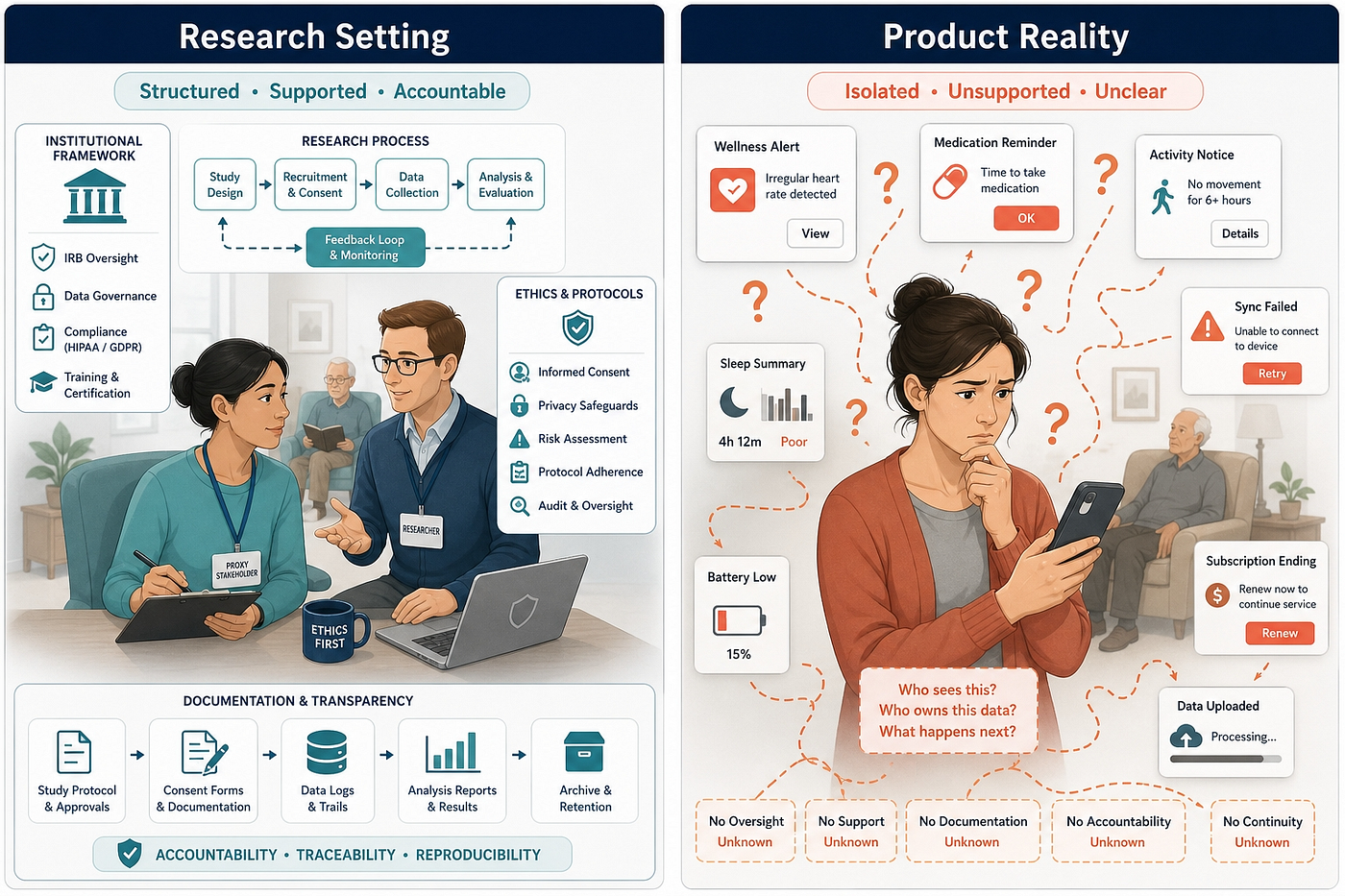 Supported Research Proxies vs. Unsupported Product Proxies