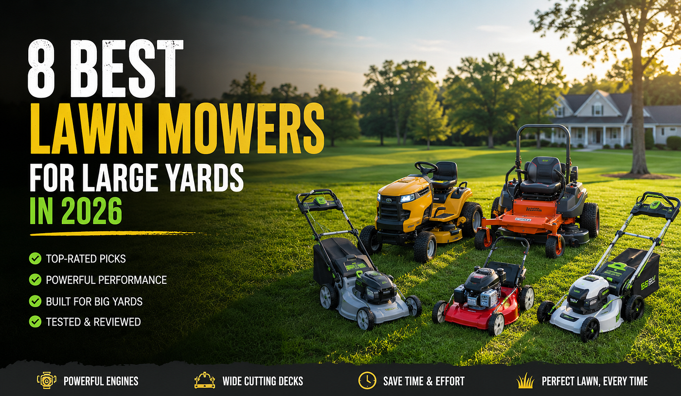 8 Best Lawn Mowers for Large Yards in 2026