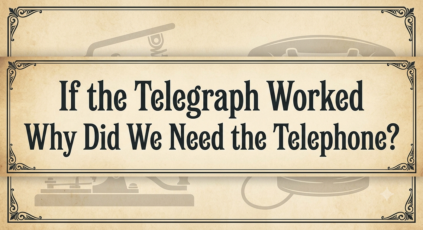 If the Telegraph Worked Why Did We Need the Telephone?