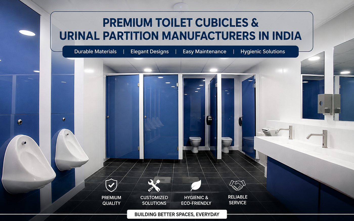 India’s Leading Toilet Cubicle & Urinal Partition Manufacturer | Qbikal Systems