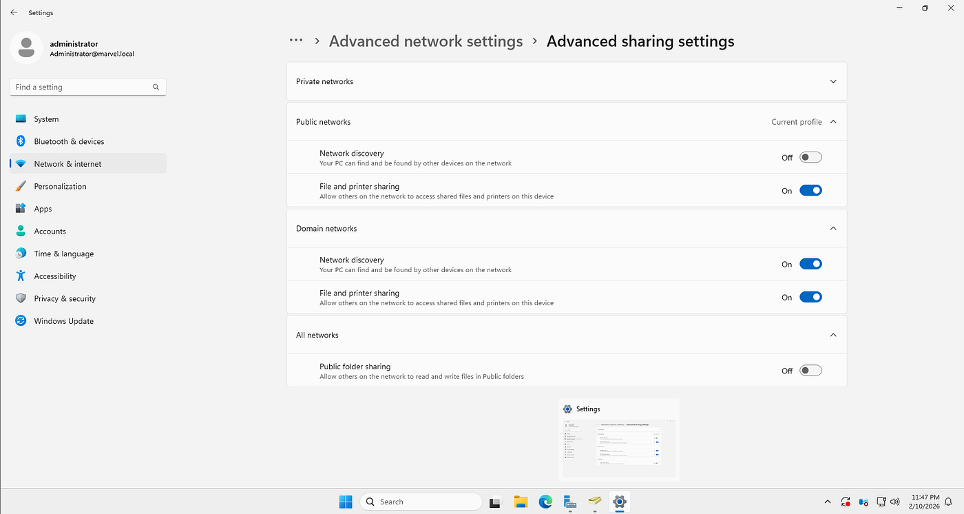 (SMB share configuration)