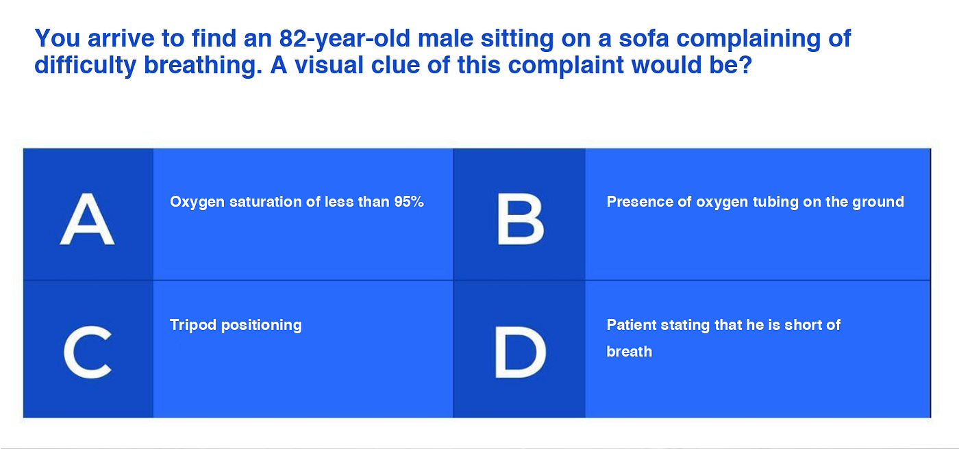 How Should an EMT Assess an Elderly Patient Complaining of Difficulty Breathing?