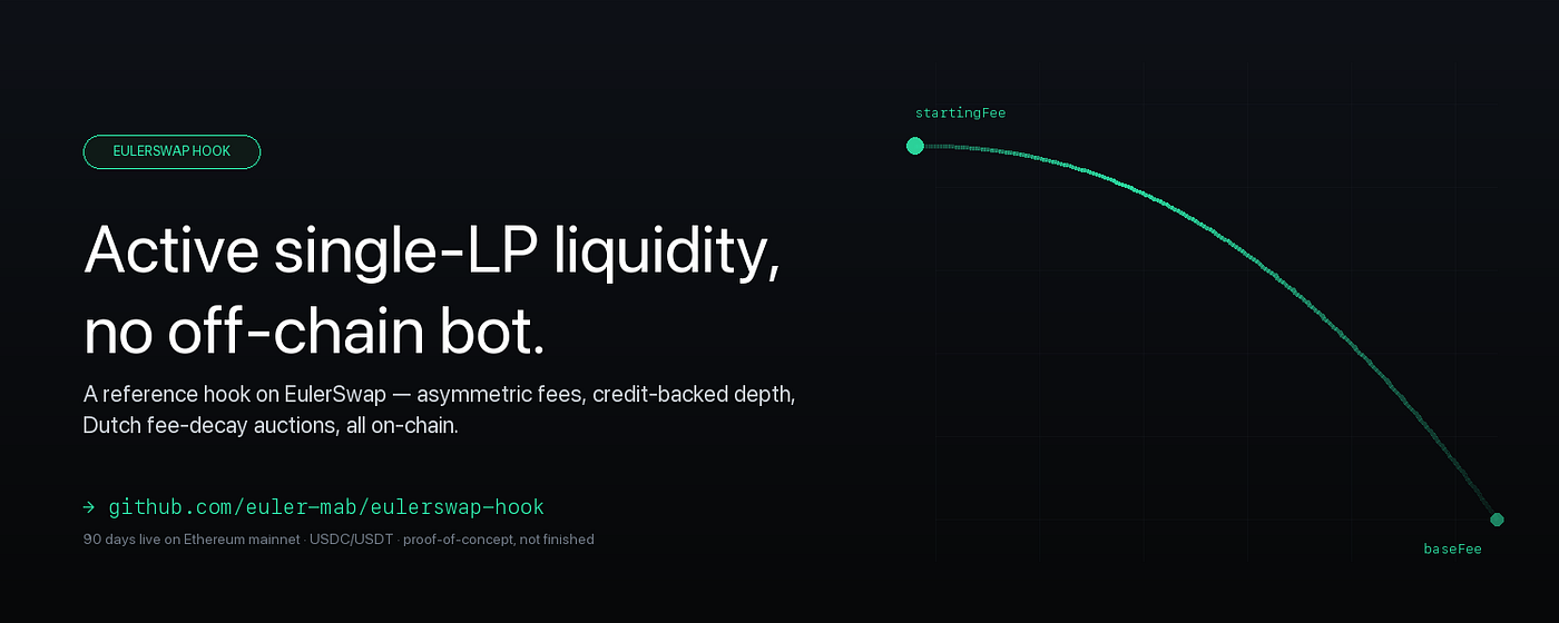 How to run an active single-LP AMM on EulerSwap without a bot