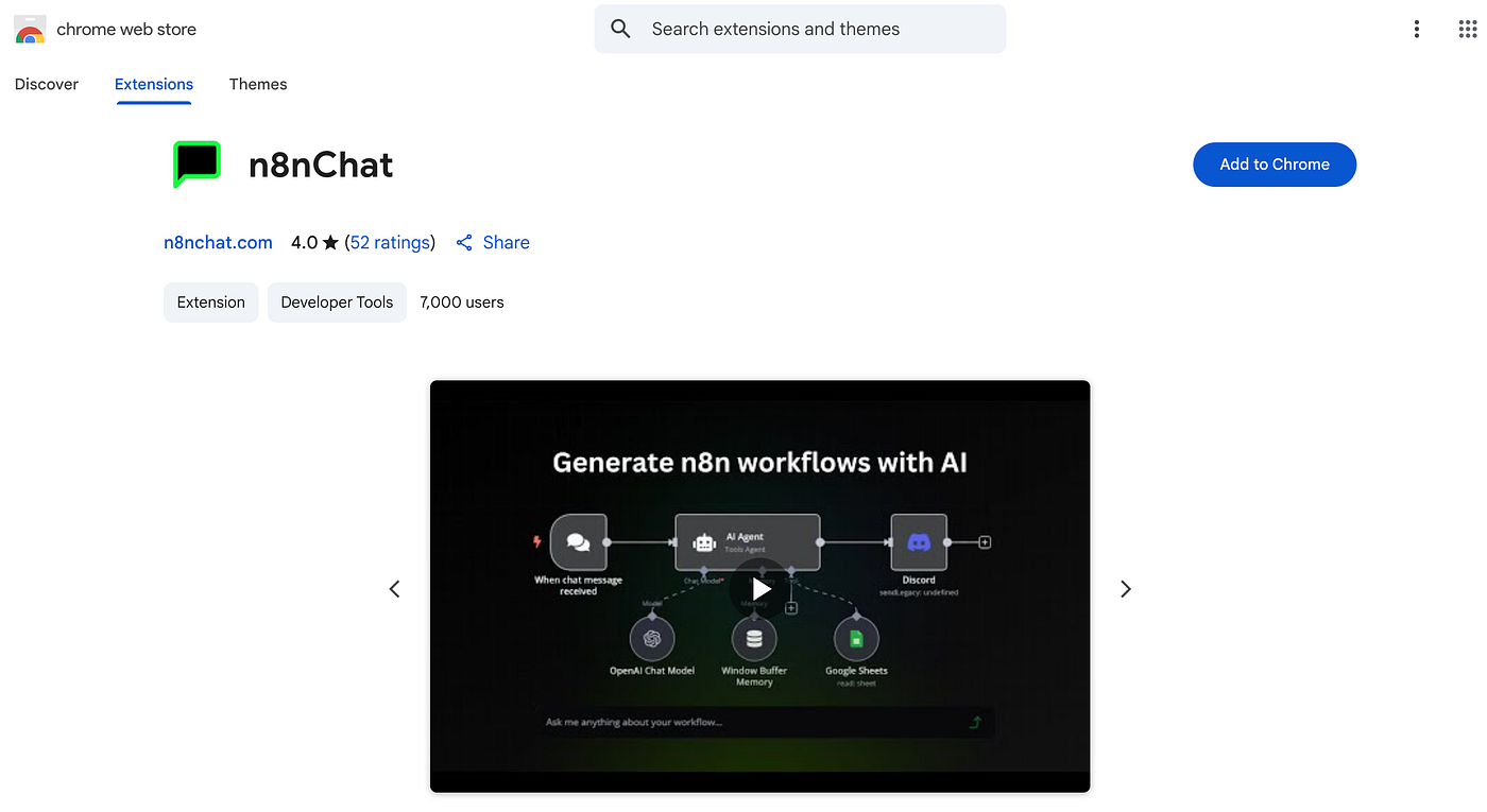 n8nChat: build n8n workflows by natural chat | The n8n Automation Lab