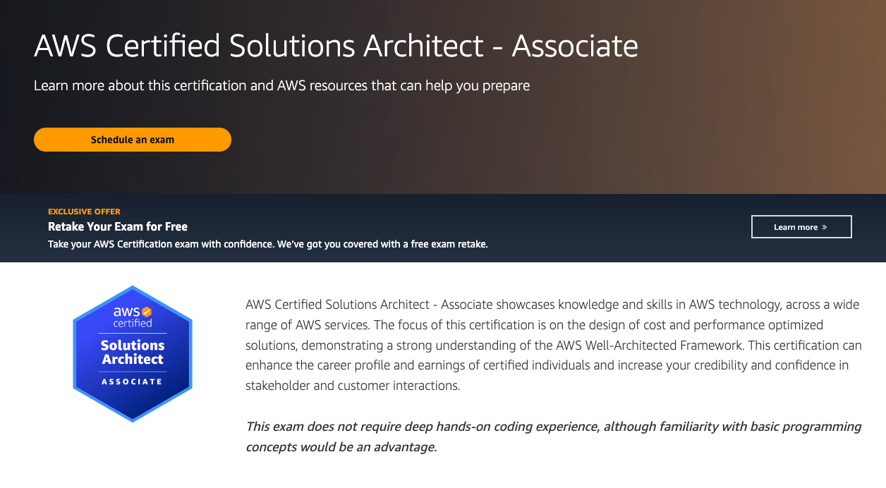 aws solutions architect fees