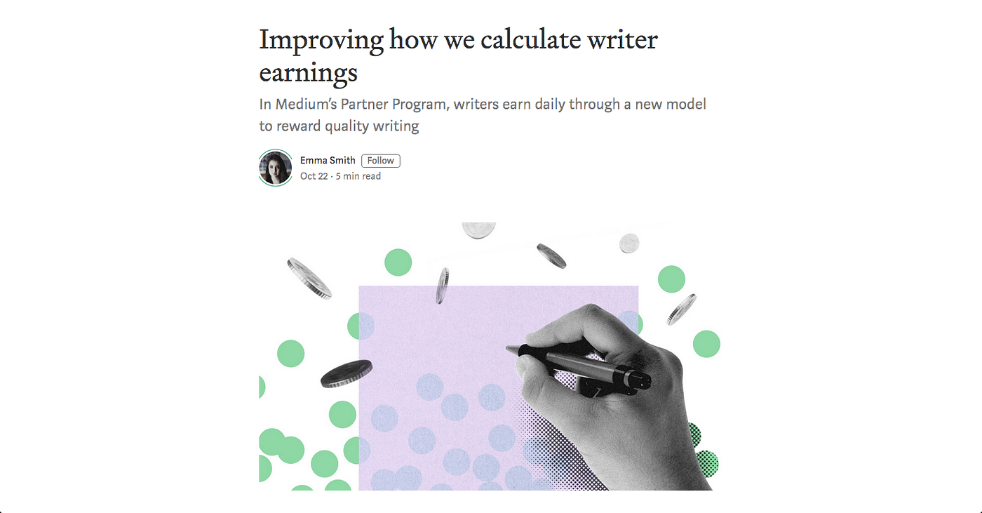 Medium 收入制度重大變革——「閱讀時間」將取代「拍手」. 10 月28 日起，文章收入將基於付費會員的「閱讀時間」分配| by 曼努manzoo  (不再更新Medium) | wumanru | Medium