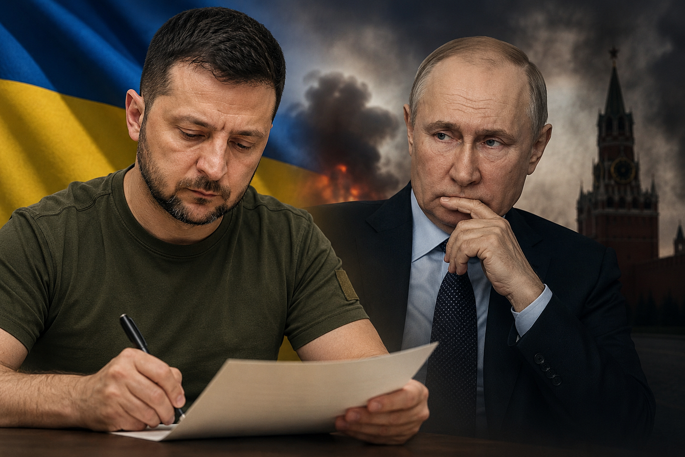 zelensky-open-letter-to-putin Image Credit: AI-generated illustration / ChatGPT Image Generation