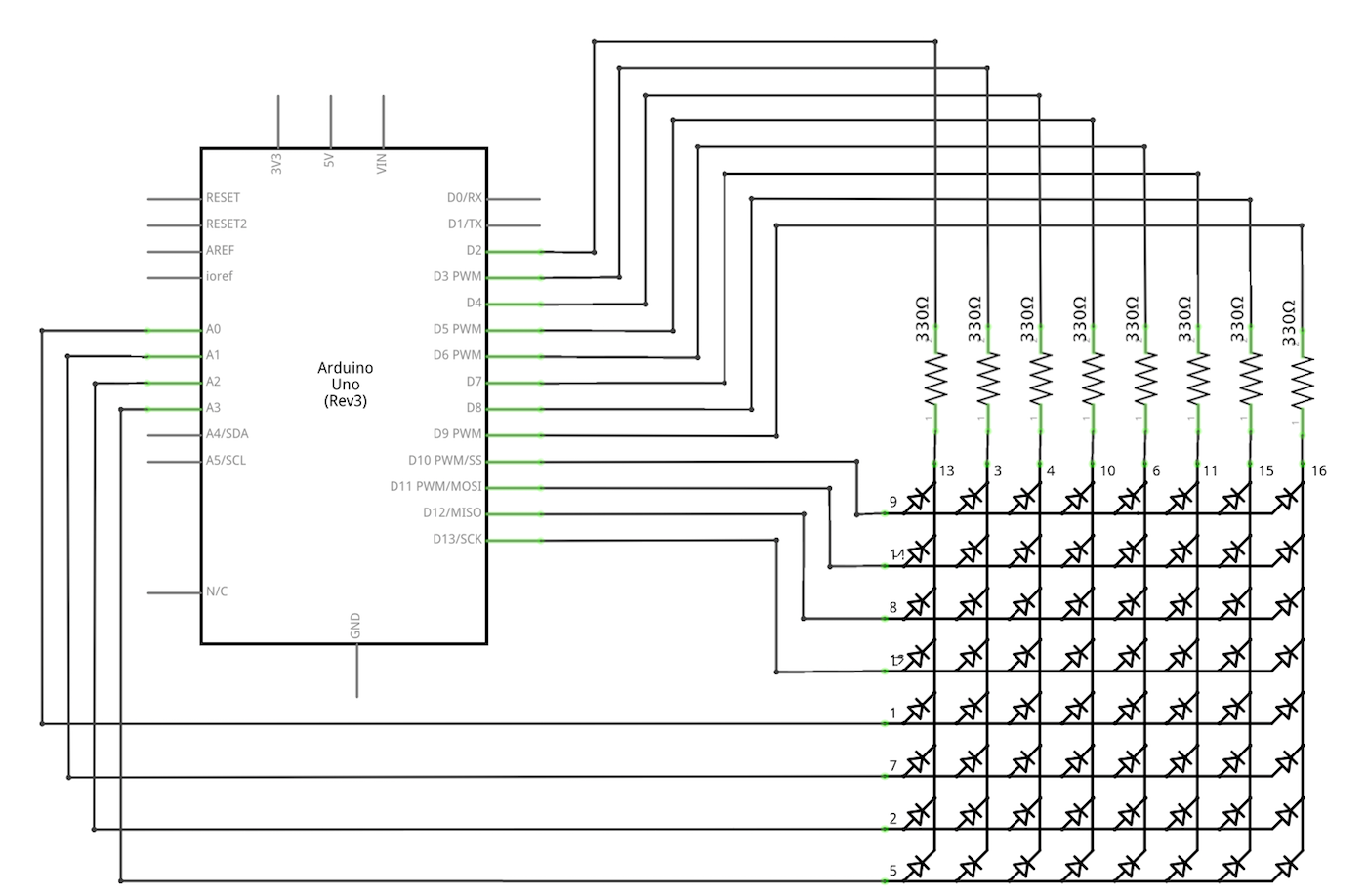 Using a LED matrix with Arduino. Got an 8x8 LED matrix such as the…, by  Rodrigo Sousa Coutinho, Arduino Playground