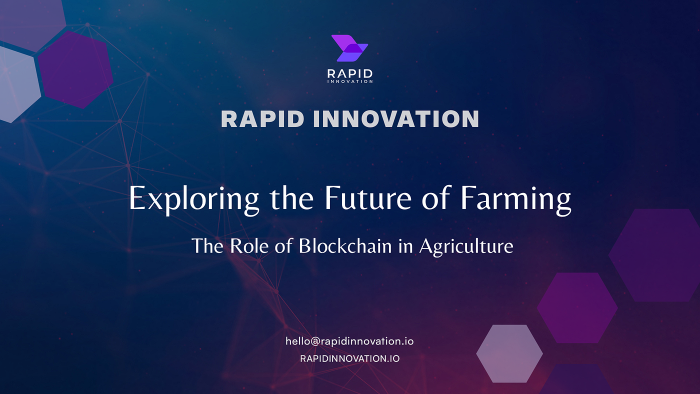 Exploring the Future of Farming: The Role of Blockchain in Agriculture | by  Rapid Innovation | Medium
