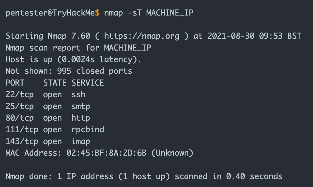 Nmap Basic Port Scans | TryHackMe (THM) | by Aircon | Medium