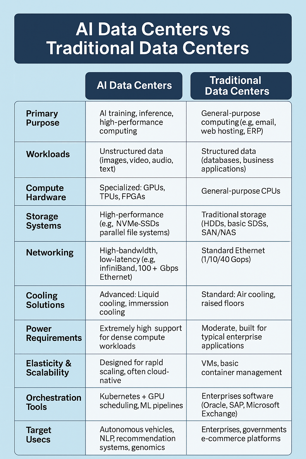 Comparison table of traditional database storage vs AI agent memory systems