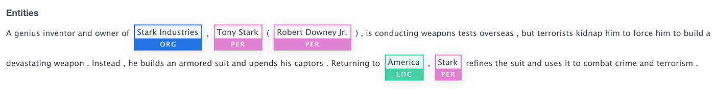 Named Entity Extraction from AllenNLP