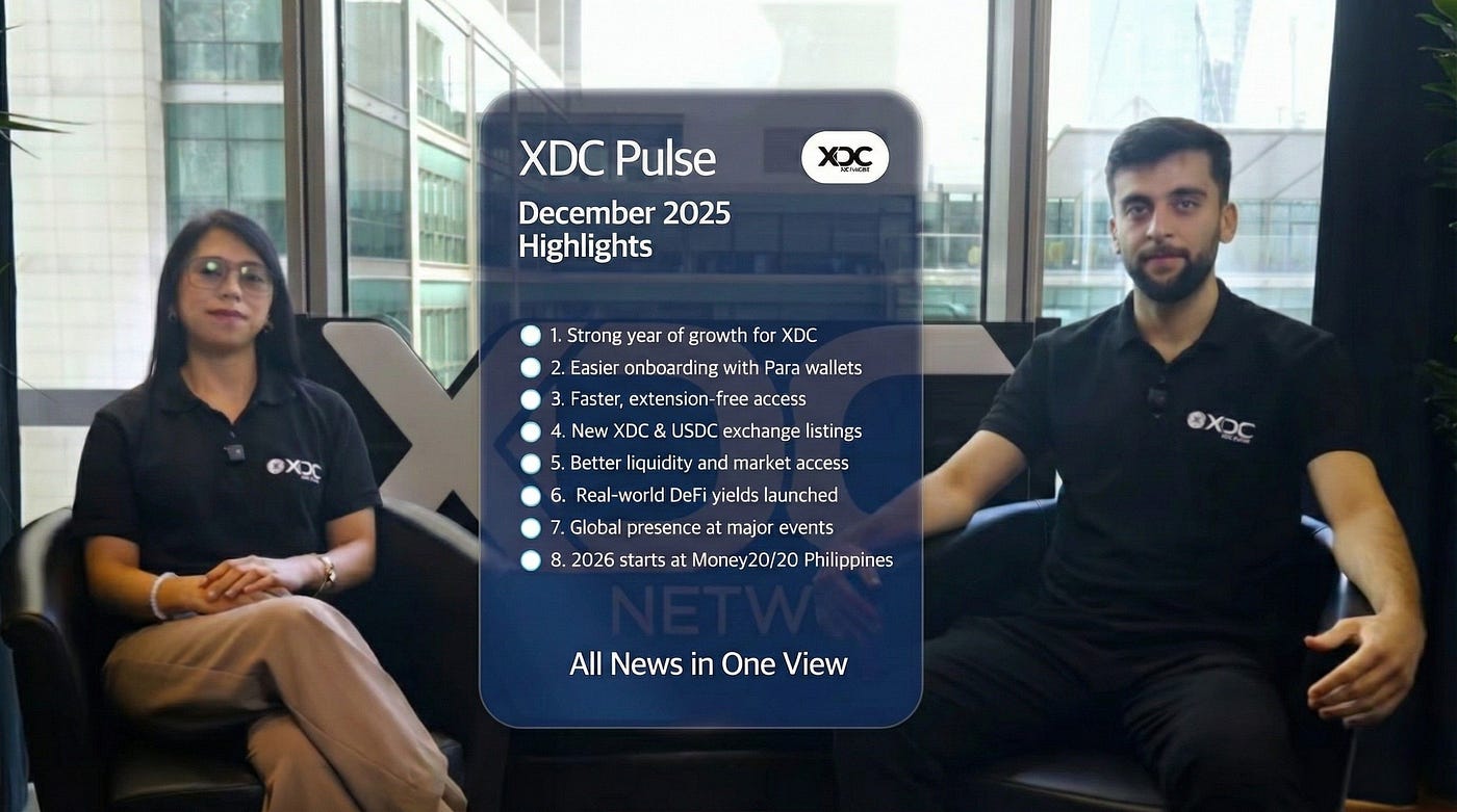 XDC Pulse | December 2025: Momentum Across Infrastructure, DeFi, and Adoption.