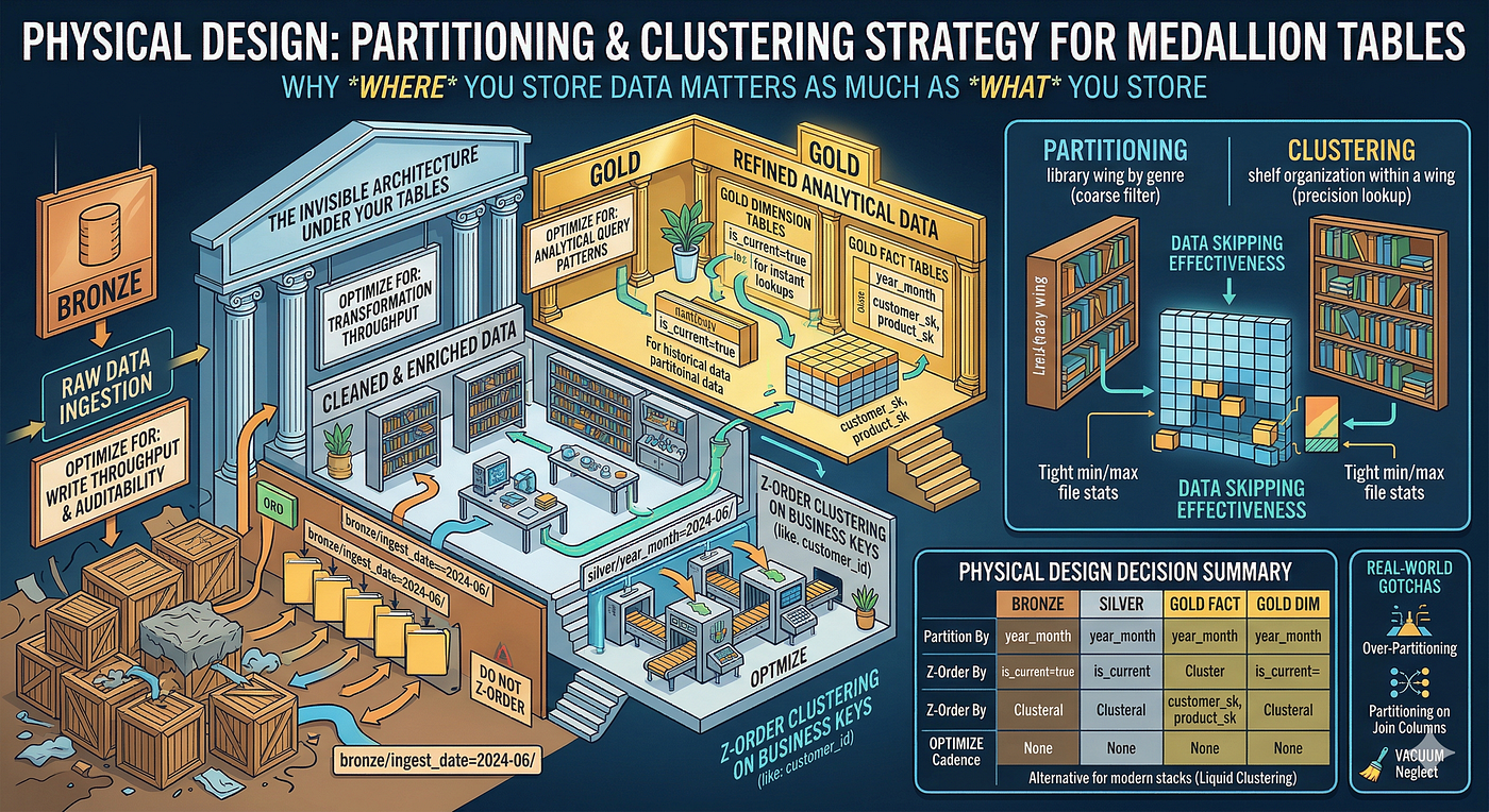 Partitioning & Clustering Strategy for Medallion Tables — Why WHERE You Store Data Matters as Much…