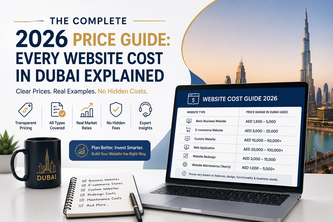 The Complete 2026 Price Guide: Every Website Cost in Dubai Explained