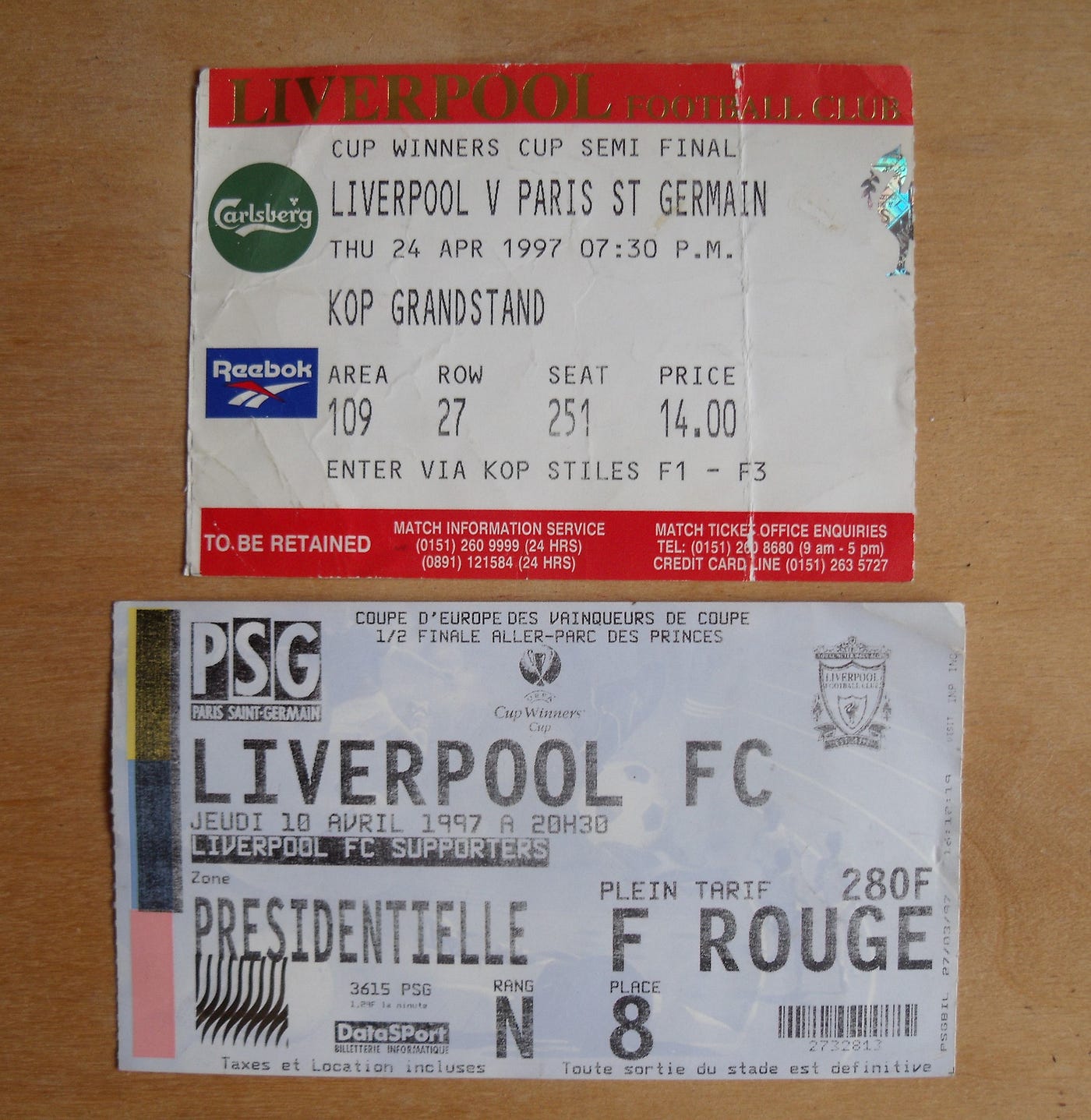 Ticket Match Amical PSG Vs FC Kaiserslautern - 1983 - Souvenir Collection
