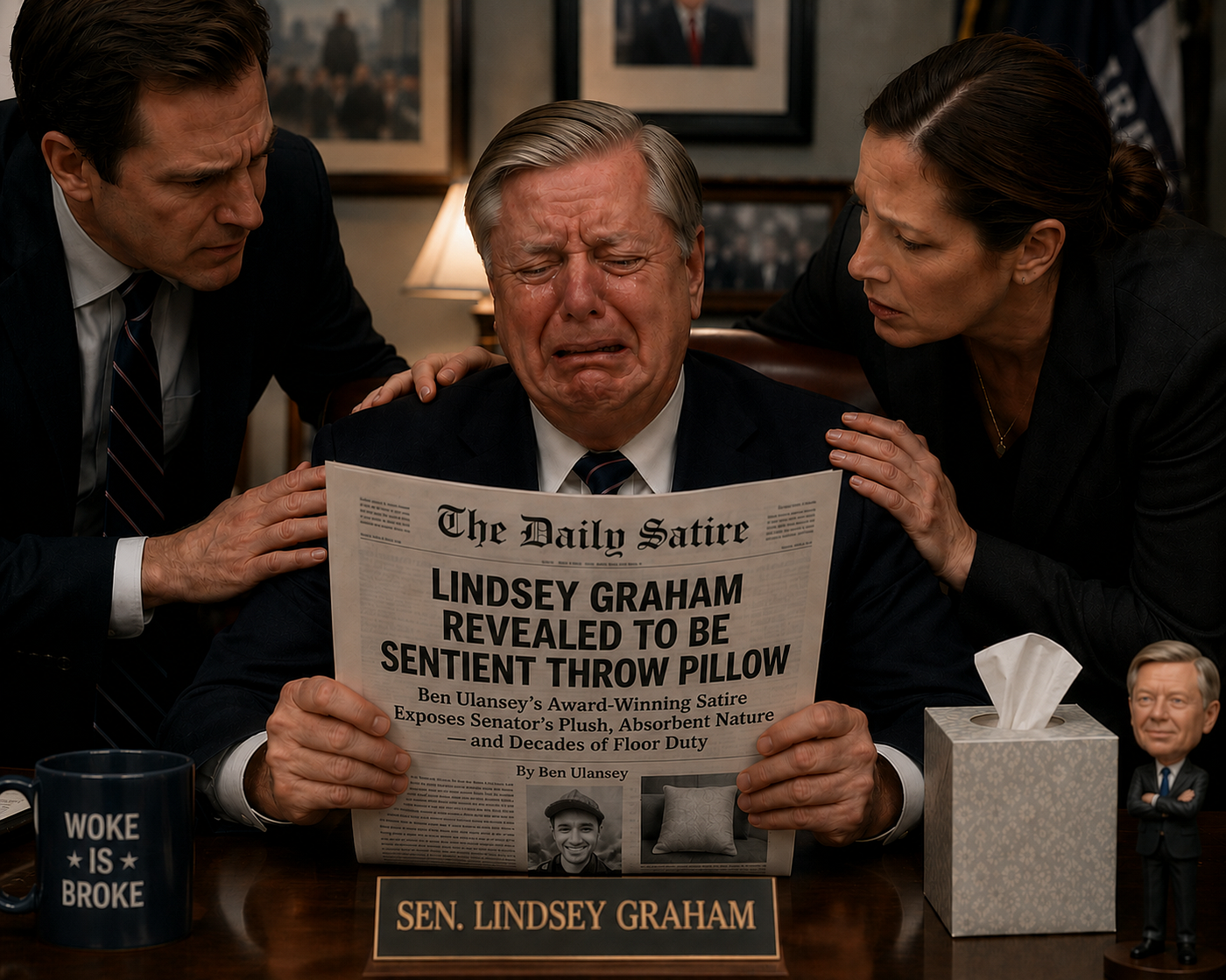Lindsey Graham, in a Desperate Bid to Stop Being Satirized by Ben Ulansey, Dies