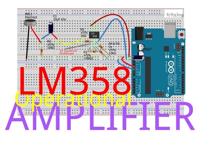 realizzazione estetico pistone lm358 non inverting amplifier circuit