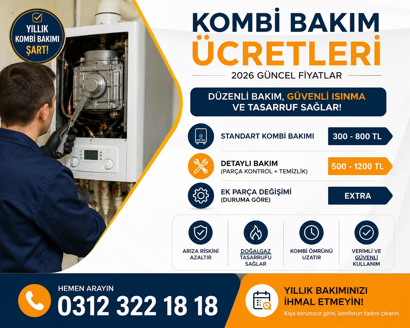 Kombi Bakım Ücretleri Ne Kadar