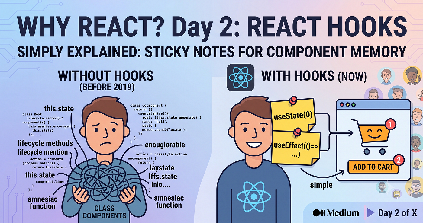 Why React? Day 2: Understanding React Hooks with Simple Examples