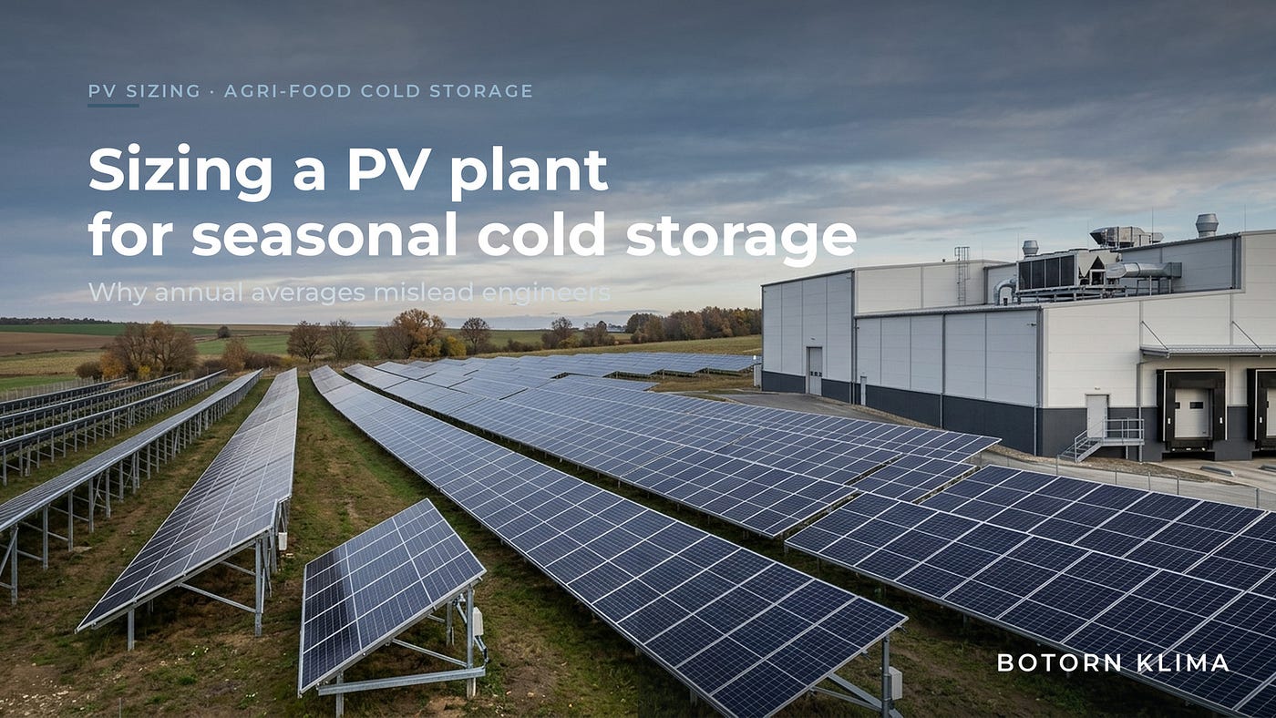 Sizing a PV Plant for Seasonal Cold Storage: Why Annual Averages Mislead Engineers