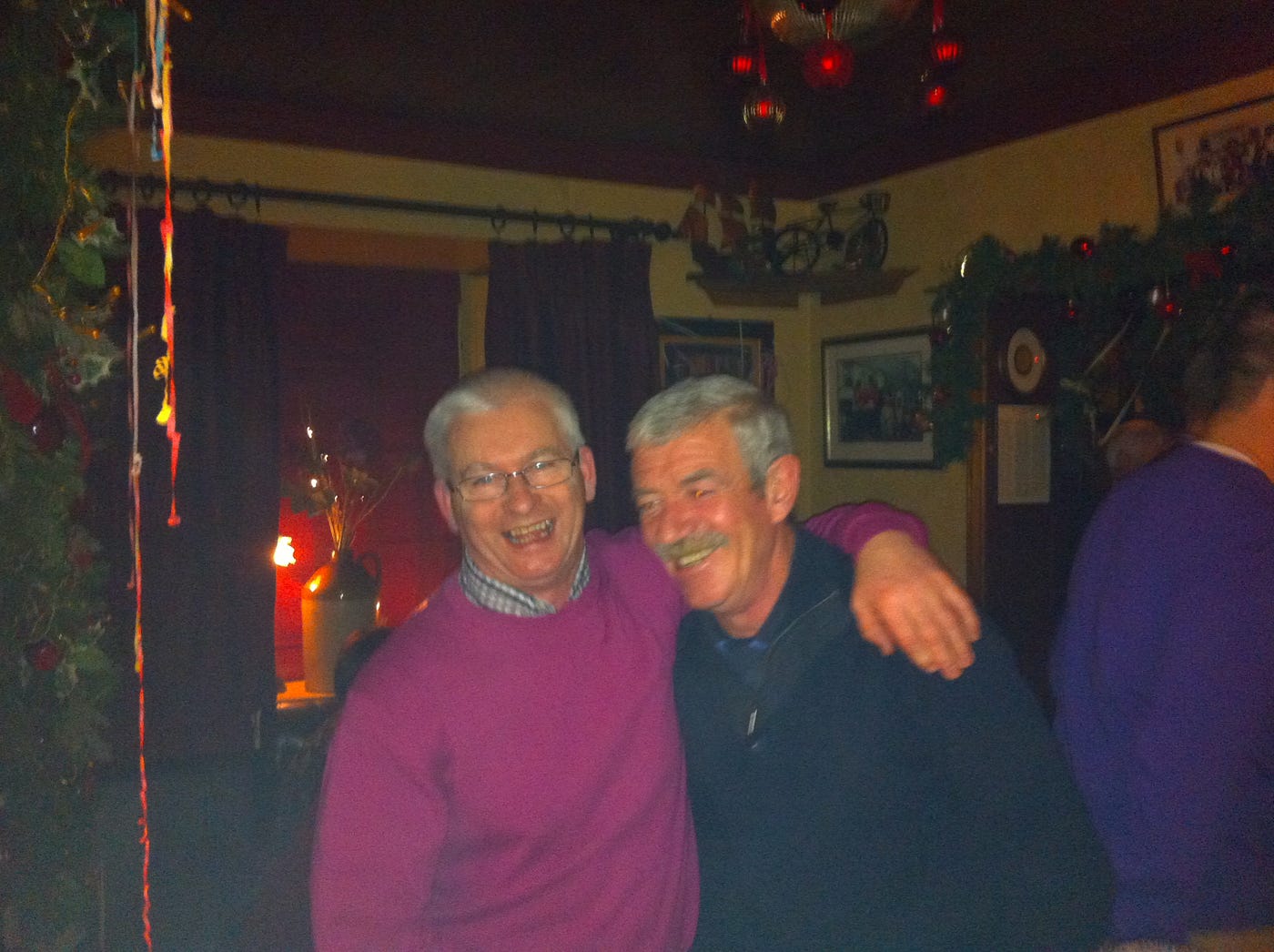 My father and a friend. Photo credit: Author.