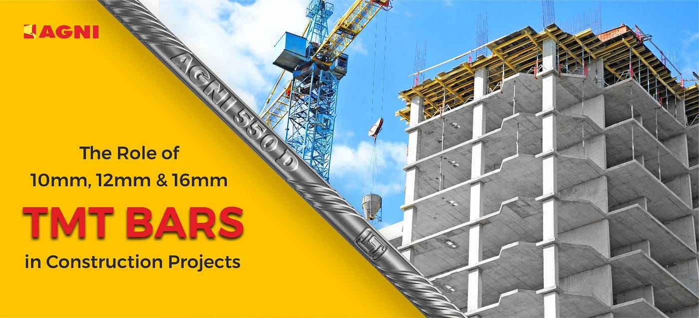 The Role of 10mm, 12mm, and 16mm TMT Bars in Construction Projects