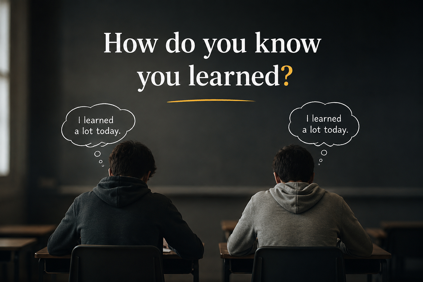 The illusion of learning: How do you know you are learning?