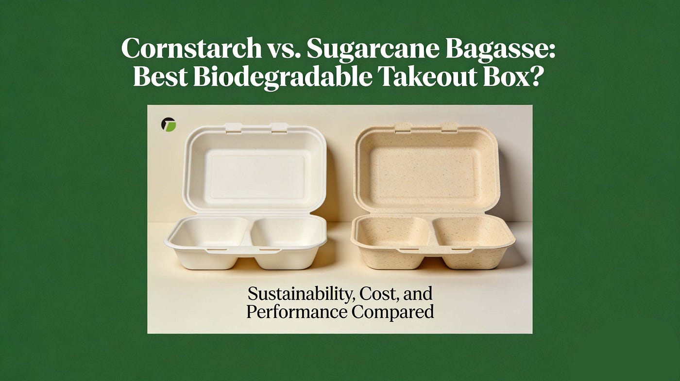 Cornstarch vs. Sugarcane Bagasse: Best Biodegradable Takeout Box?