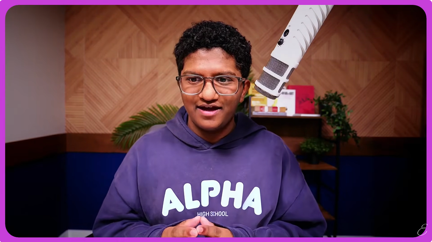 Alex Mathew, a 17-year-old student from Alpha High School. Source: Every