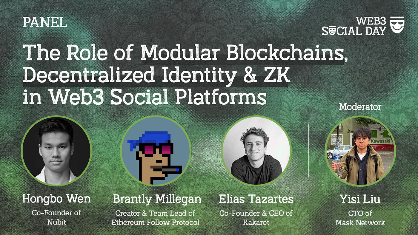 The Role of Modular Blockchains, Decentralized Identity & ZK in Web3 Social  Platforms | Web3 Social Day Bangkok | by Mask Network | Medium