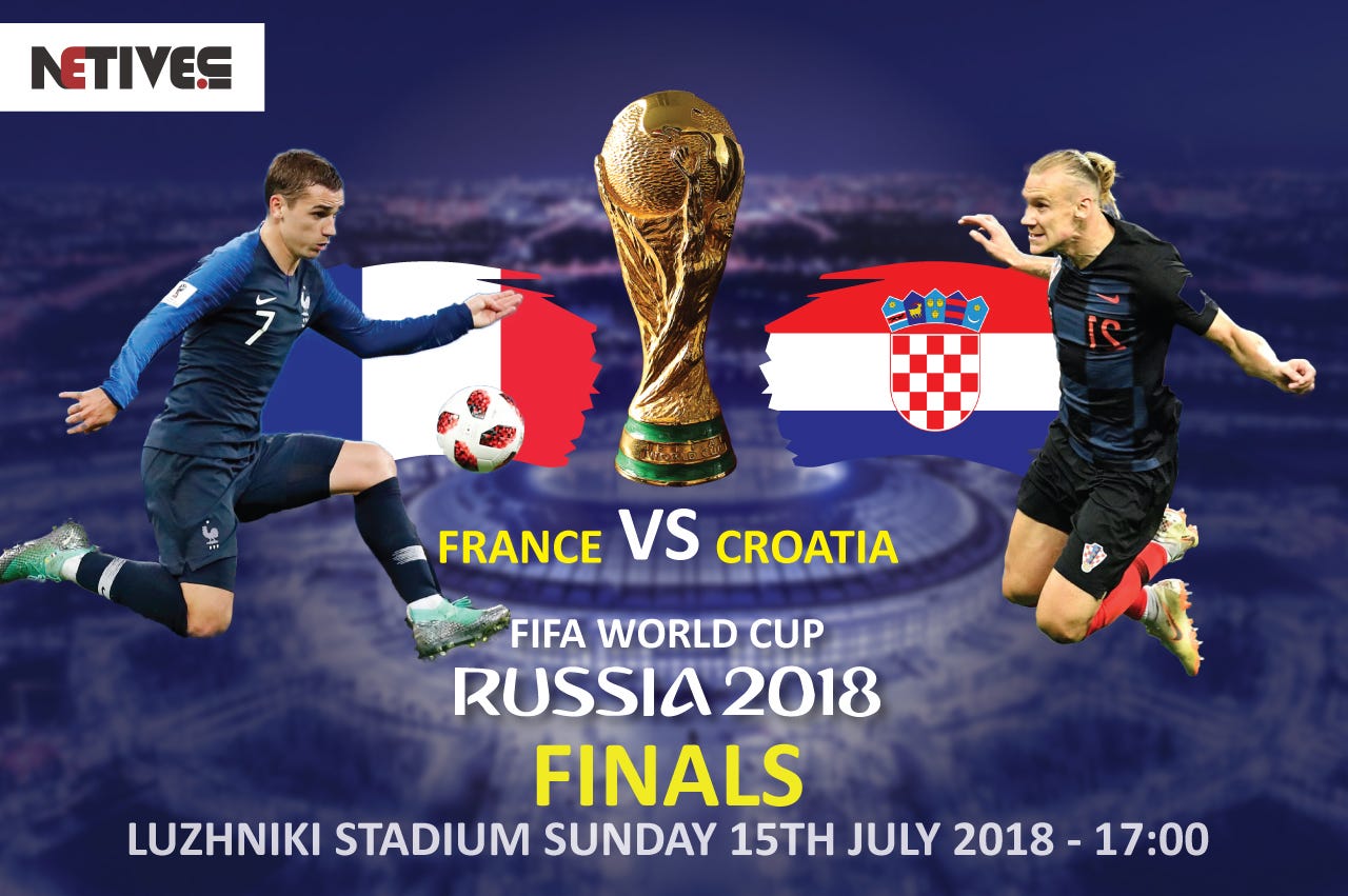 2018 World Cup Russia Final France vs Croatia Match Detail Iron On