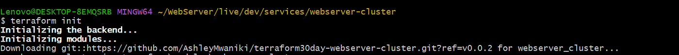 terraform init
