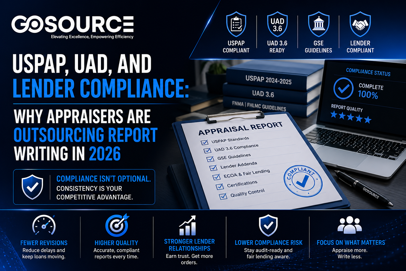 USPAP, UAD, and Lender Compliance: Why Appraisers Are Outsourcing Report Writing in 2026