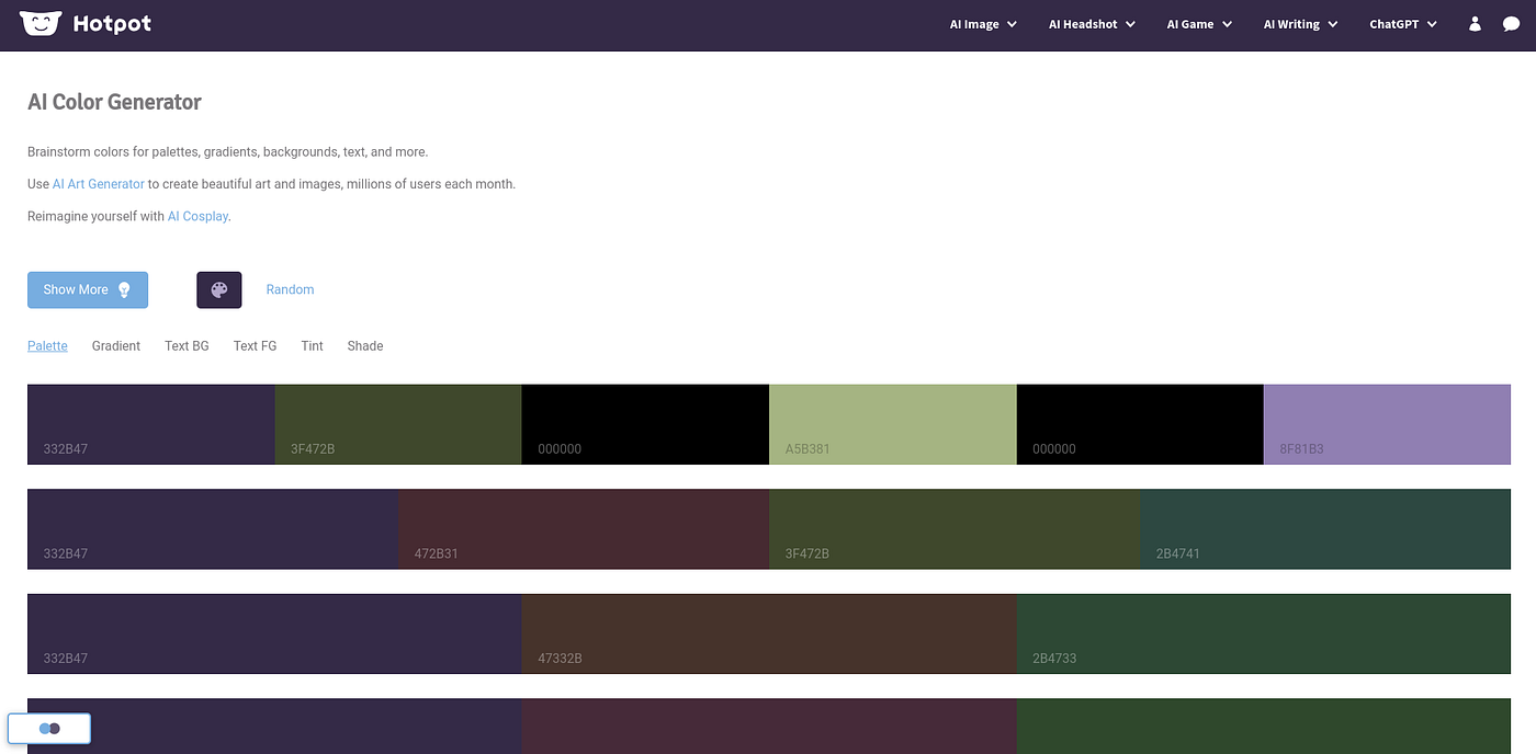 Artist uses AI to generate color palettes from text descriptions