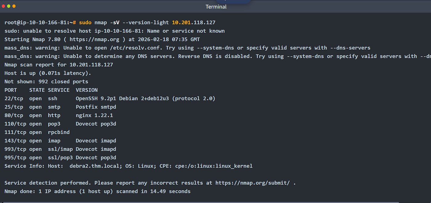 Nmap Post Port Scans | JR PT Room