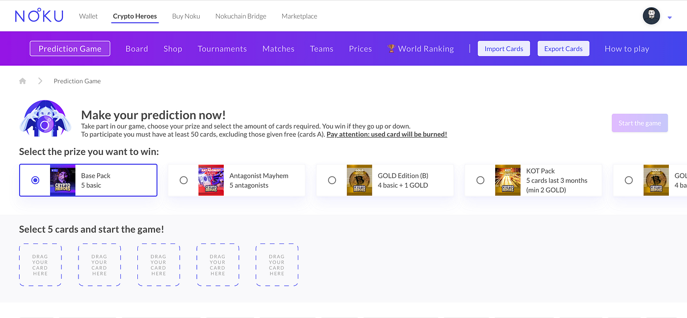 How to play Prediction Game-TUTORIAL | by Noku.io | Medium
