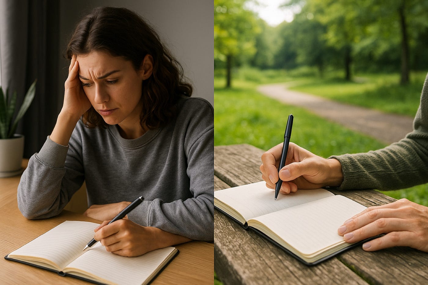Nature journaling involves writing while physically present in natural settings