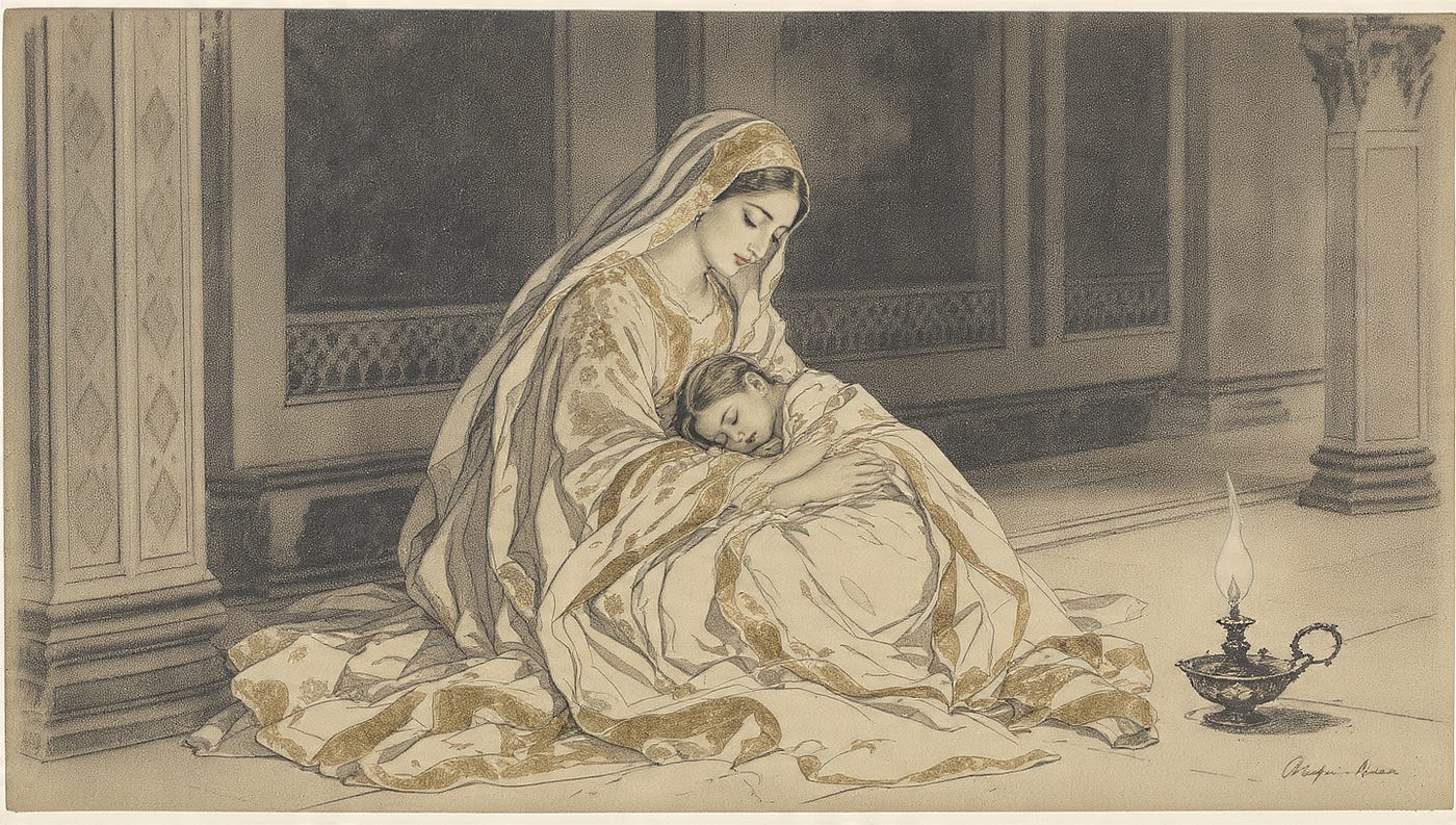 Mehrunnissa held her daughter closer.