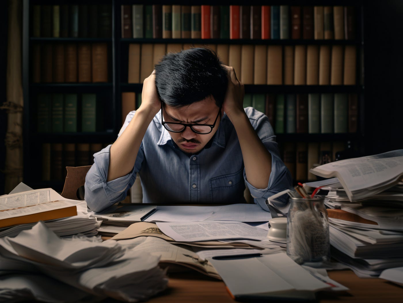 Seseorang yang sedang gagal dalam mengambil keputusan. Sumber: https://www.magnific.com/