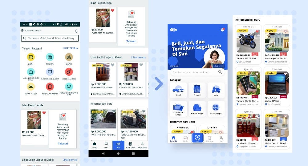 OLX Indonesia App by Aji Nugroho on Dribbble
