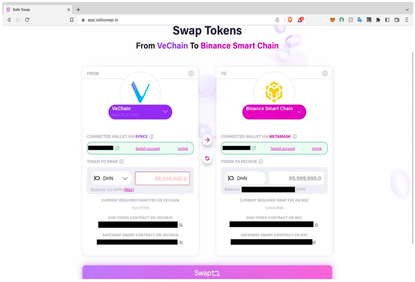 How to bridge DHN from Vechain to Binance SmartChain (BEP20)? | by Dohrnii  Labs | Medium