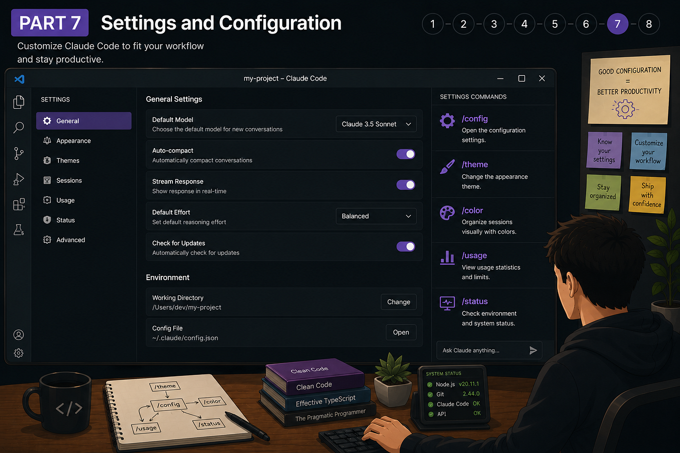 Part 7: Claude Code Commands — Settings and Configuration