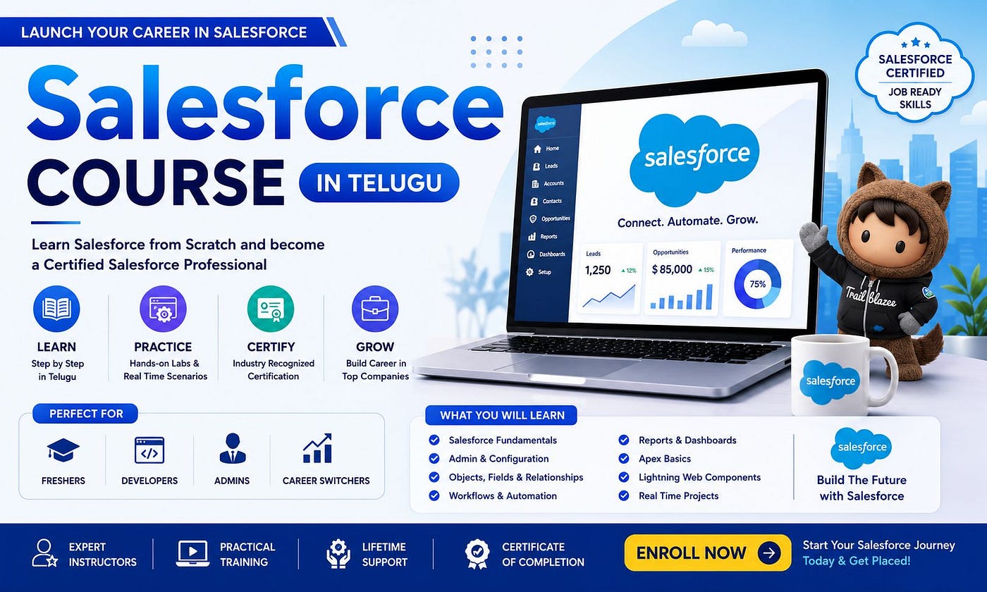 Learn Salesforce Objects and Fields with Salesforce Course in Telugu