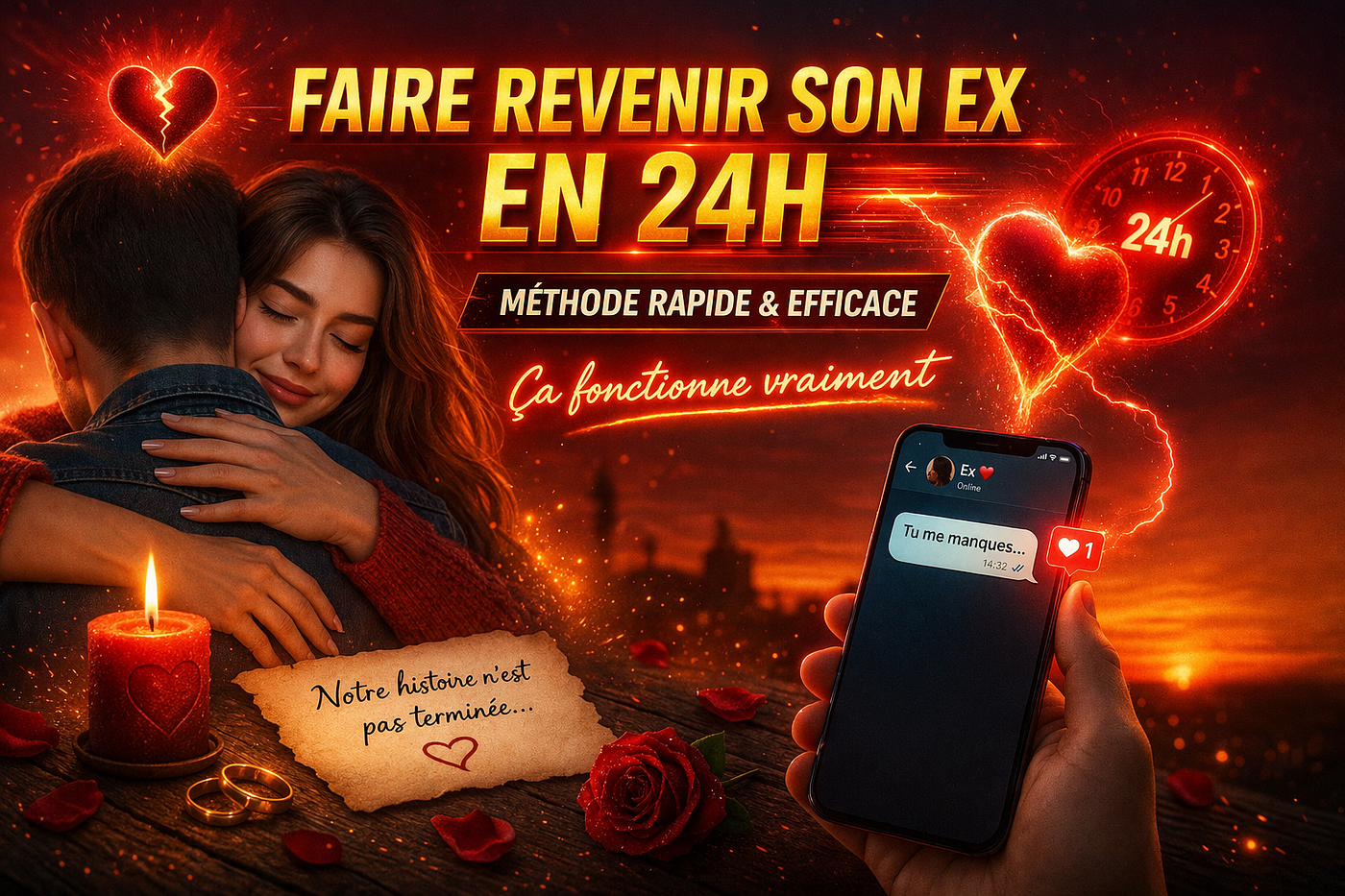 Faire revenir son ex en 24h : méthode rapide qui fonctionne vraiment