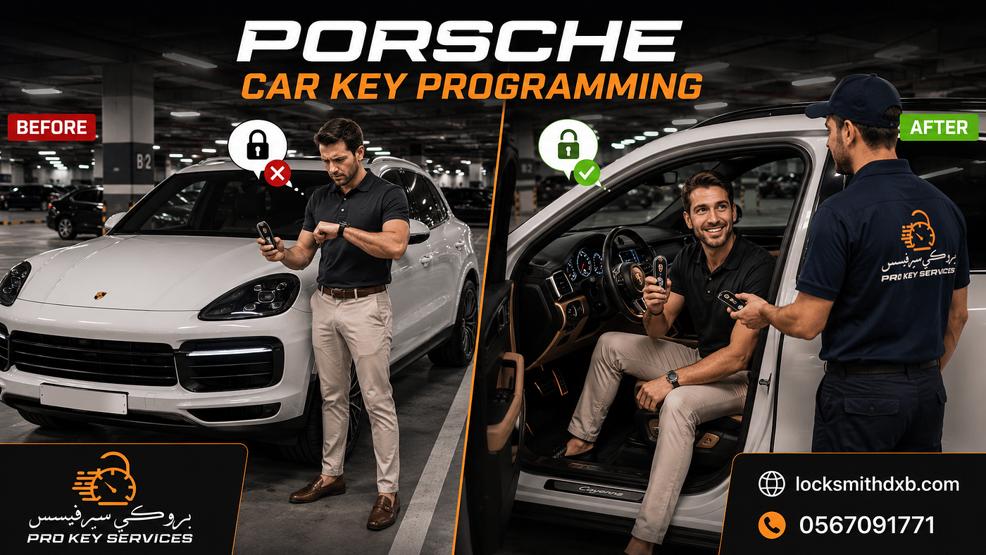 Porsche Key Replacement in Dubai — The Distinctive Key, the Complex Technology, and Your Options