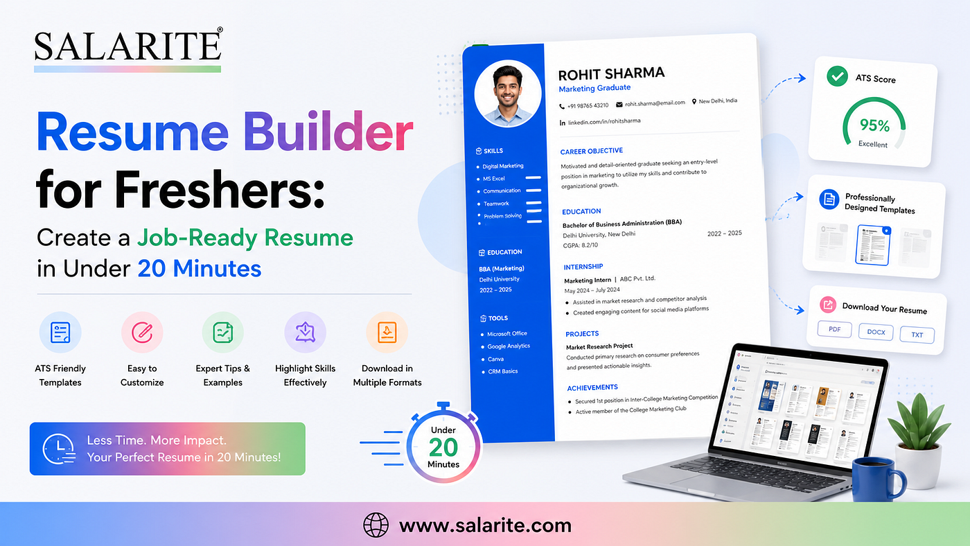 Resume Builder for Freshers: Create a Job-Ready Resume in Under 20 Minutes