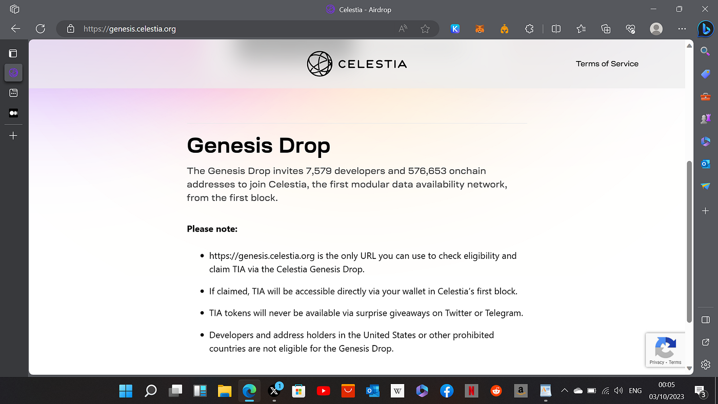 THE $TIA AIRDROP CLAIM | by Oladium | Medium