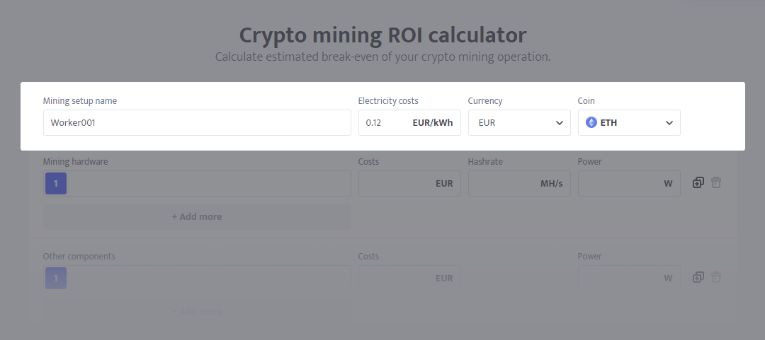Crypto mining ROI calculator. We have recently introduced a new tool… | by  minerstat | minerstat | Medium